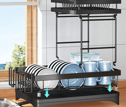 Égouttoir Vaisselle avec Système d’Évacuation