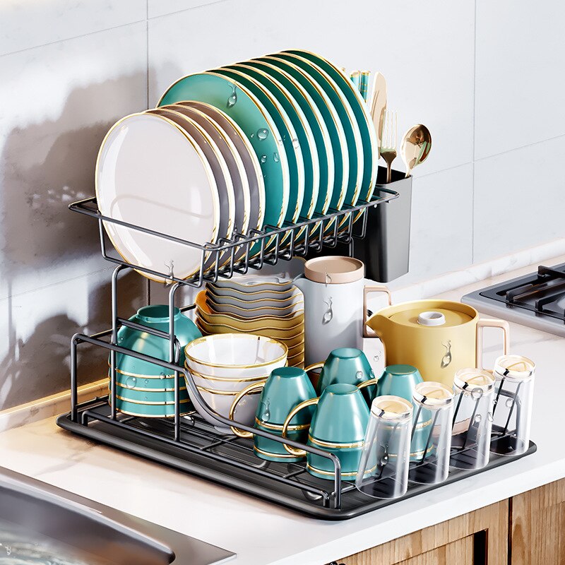 Égouttoir Vaisselle avec Canal d’Écoulement
